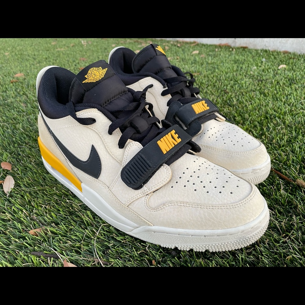 Jordan Sneakers in Cream, Black, and Yellow